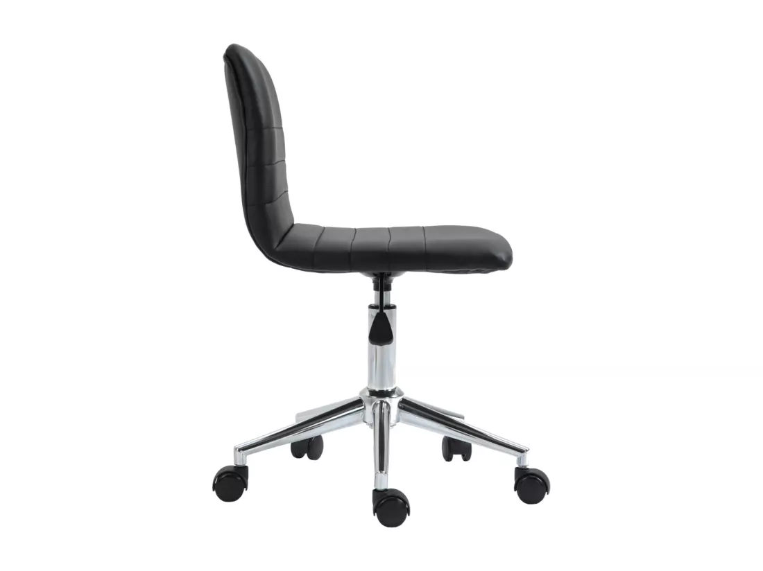 SVITA LINUS chaise de bureau chaise pivotante pour enfant revêtement en simili cuir noir