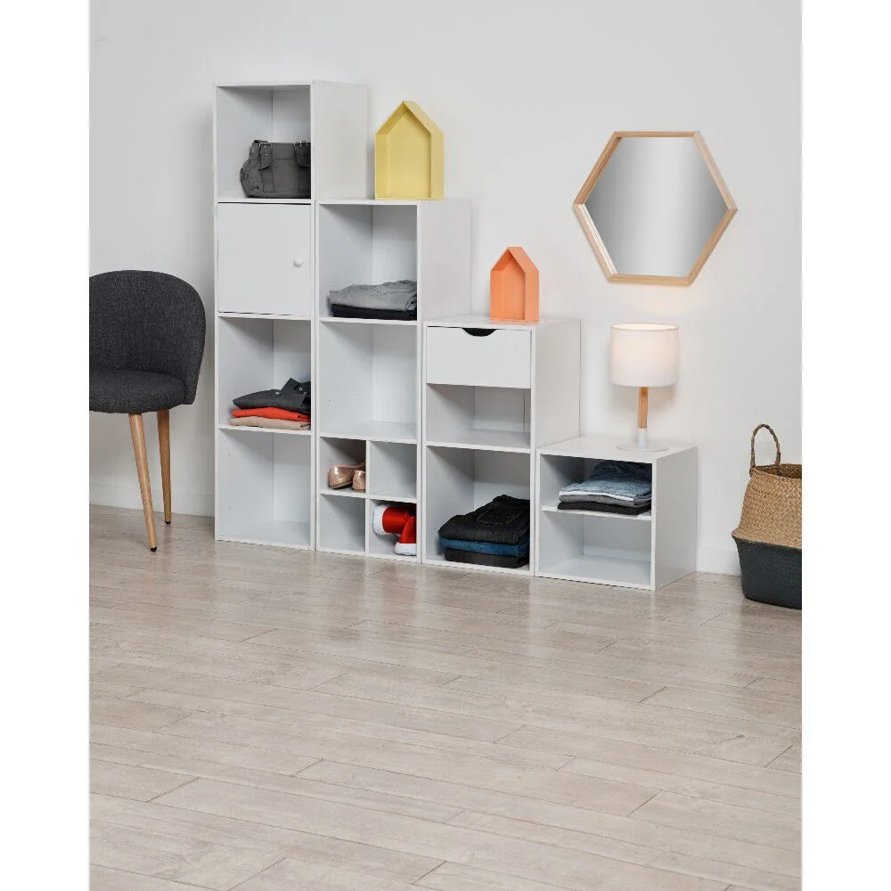 Structure Box Cube 1 case 35,2x30x35,2cm bois blanc