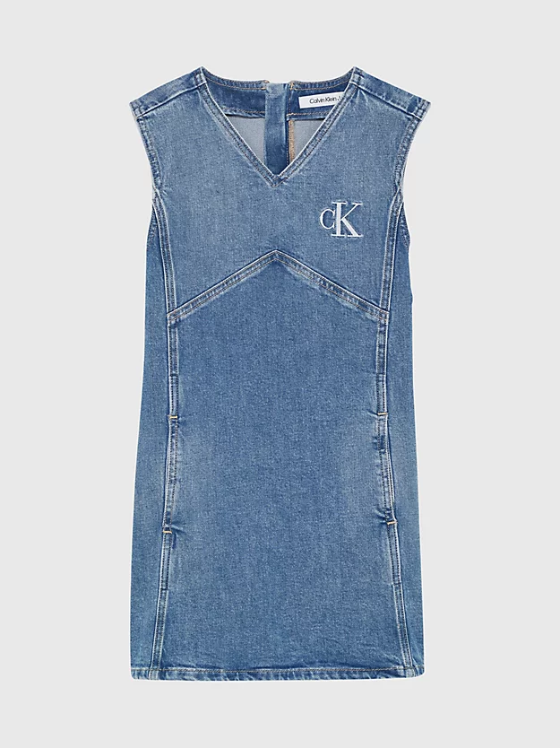 vestido jeans sem mangas