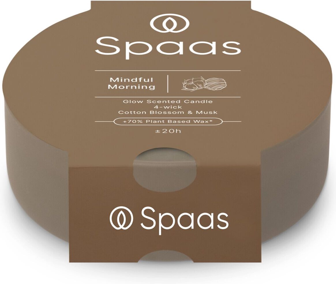 Spaas geurkaars Essential collection Mindful Morning taupe 20 uur D 13 H 4,5 cm