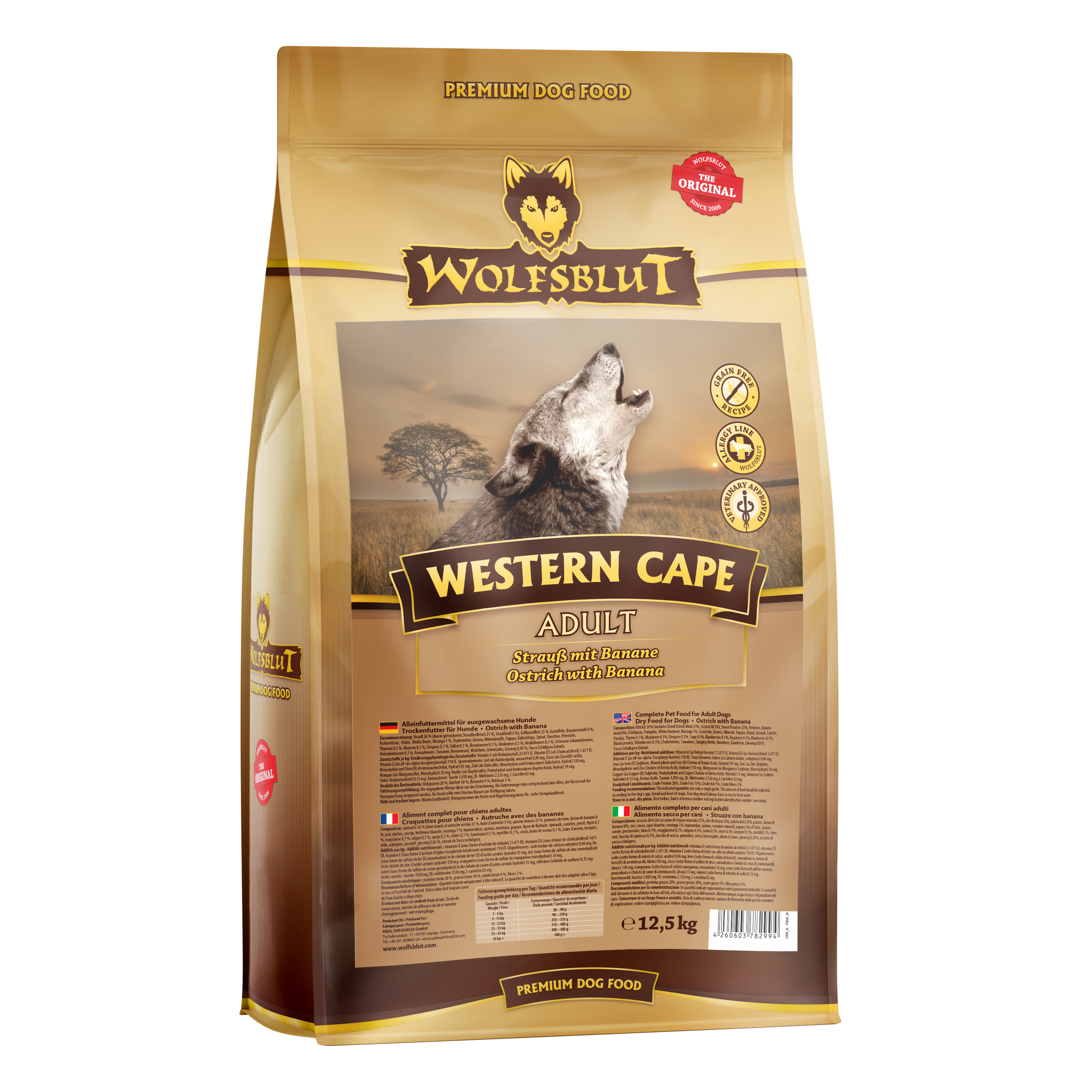 Cabo Ocidental Adulto - avestruz com banana