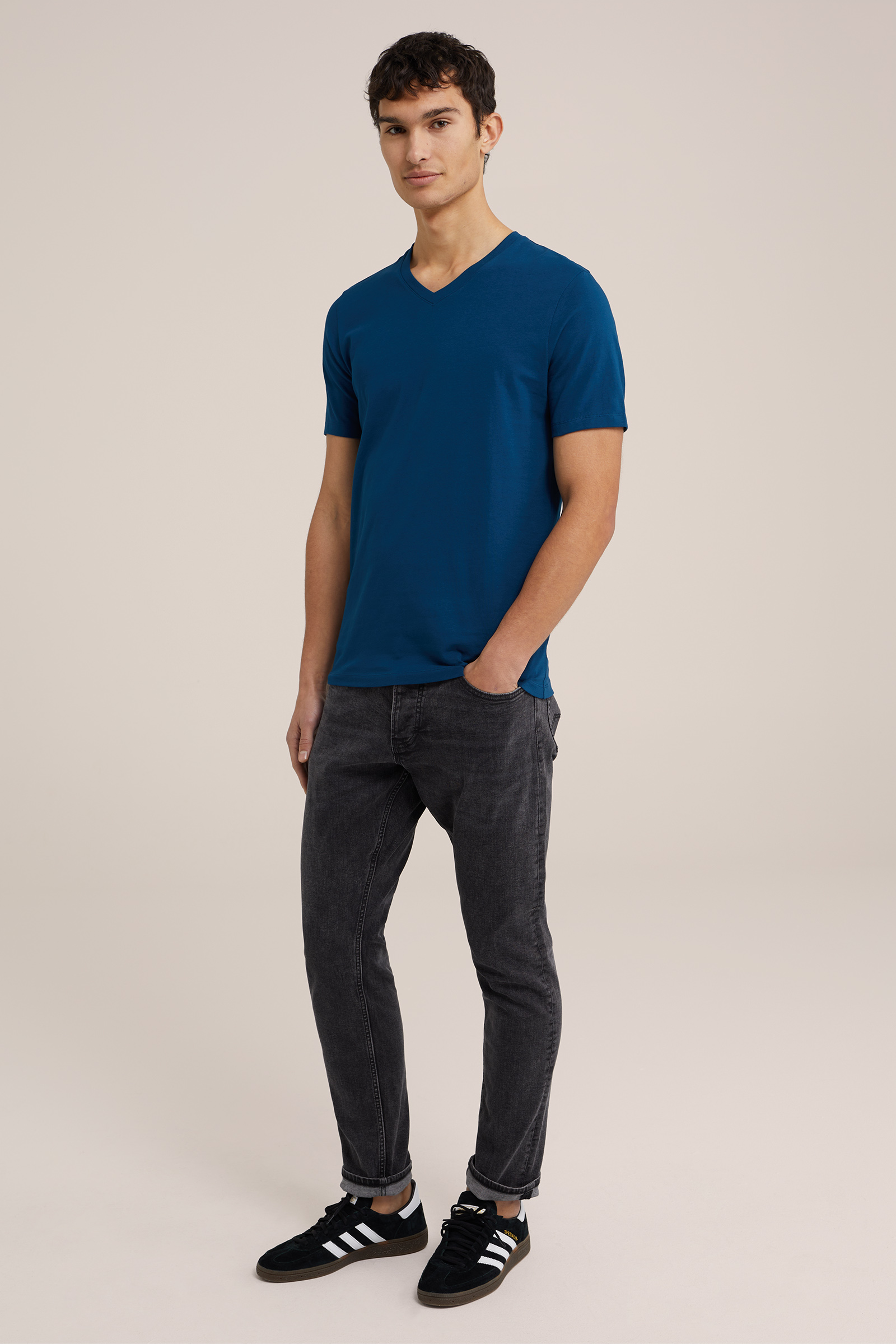 T-shirt WE Fashion Donkerblauw