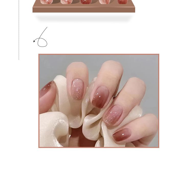 Klandail - Glitter Gradient Roze Press On Nails