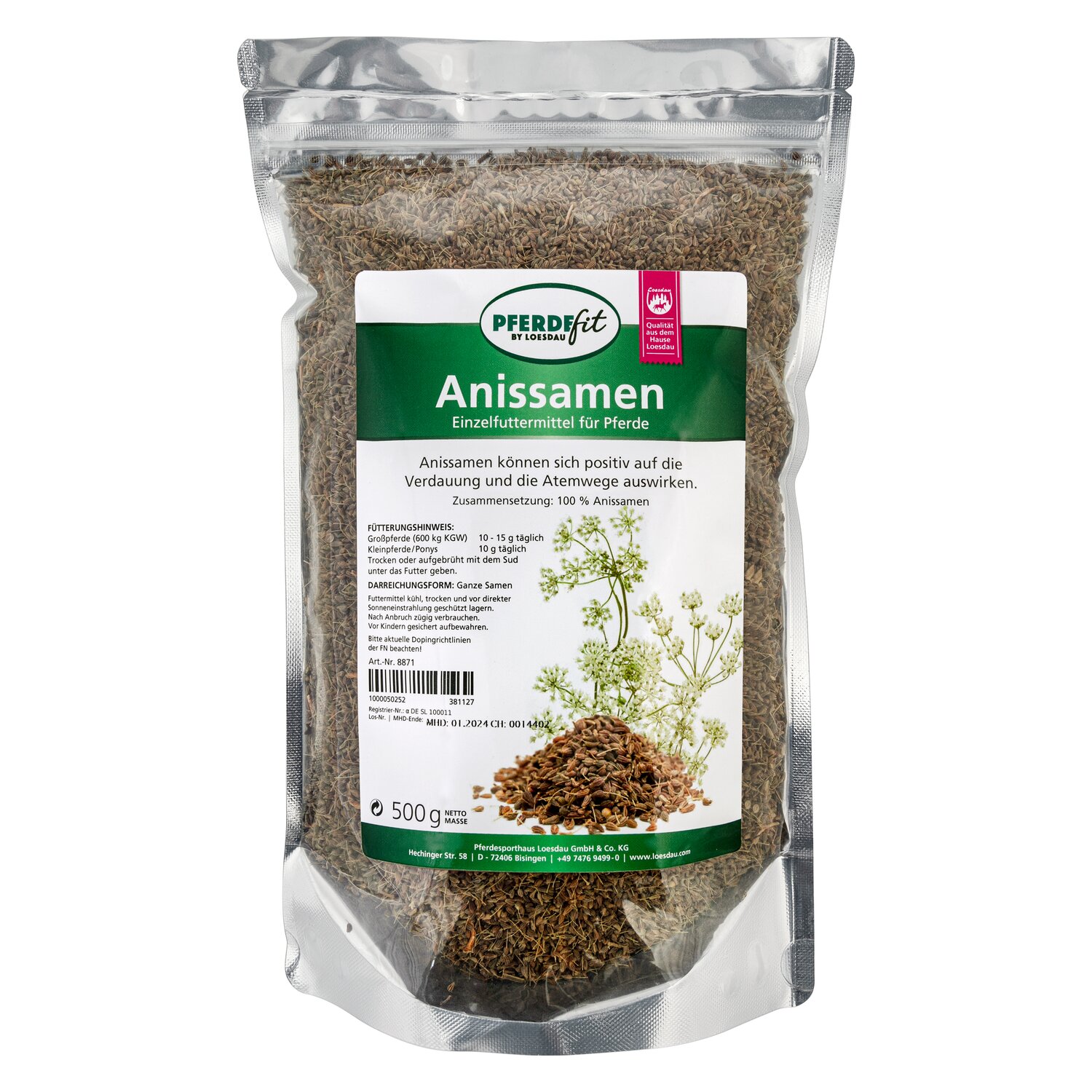 PFERDEfit by Loesdau Anissamen ganz  - 500 g