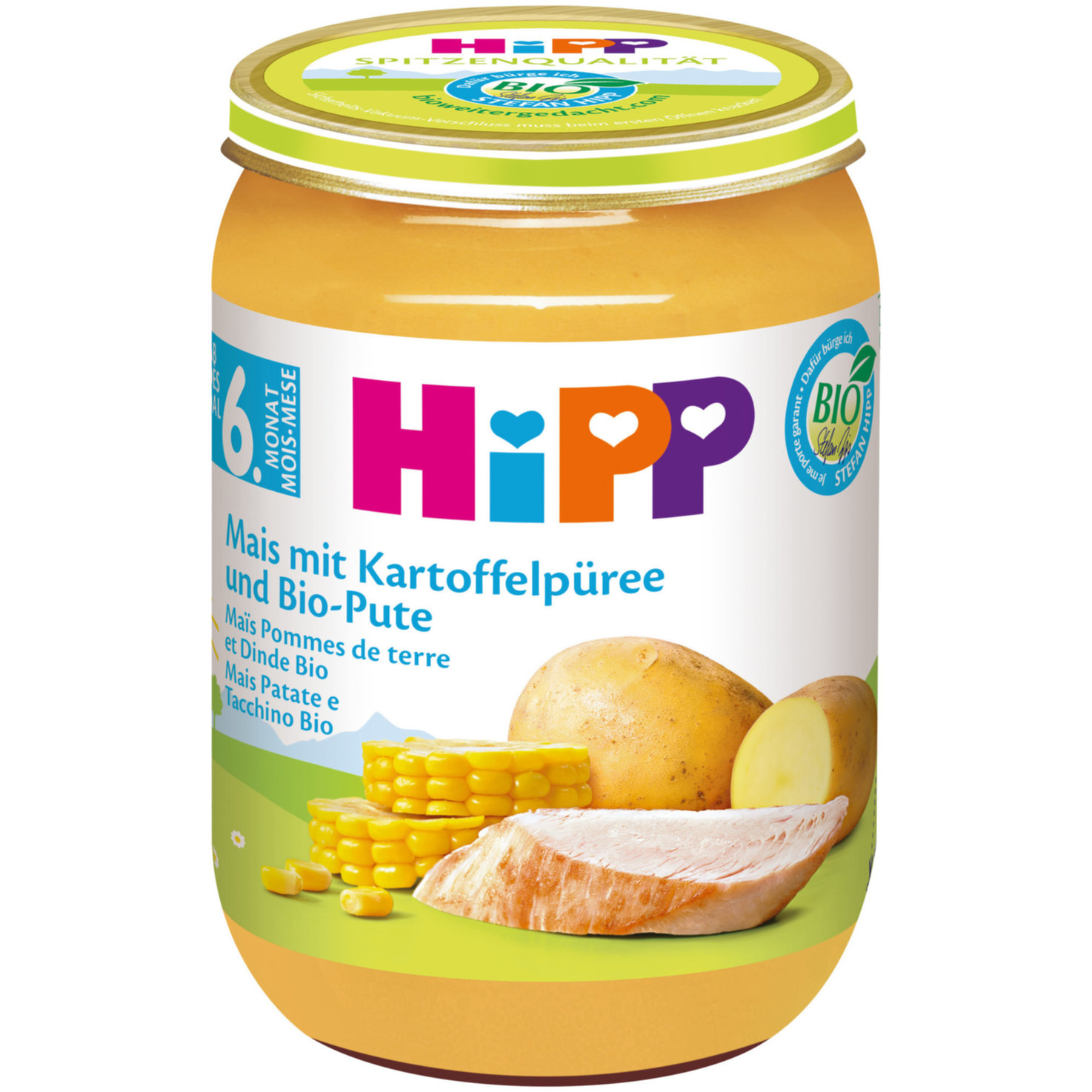 Hipp Bio Brei Mais Kartoffeln & Pute 6+ Monate