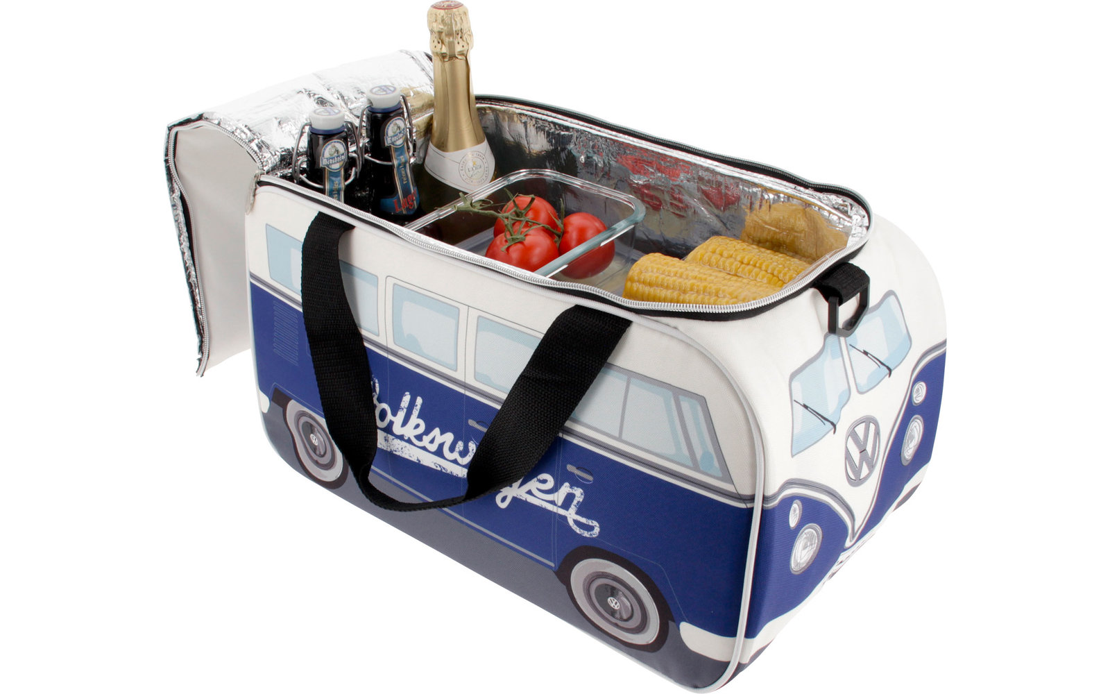 VW Collection Kühltasche 25 Liter in T1 Bulli Format Weiß / Blau