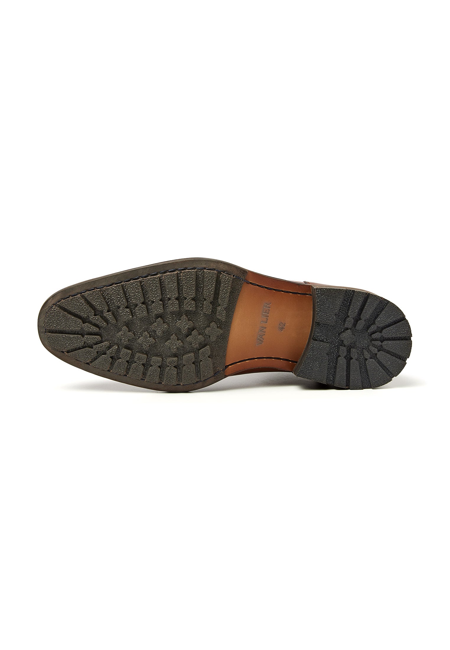 Cognac gladleren Montana chelsea boot