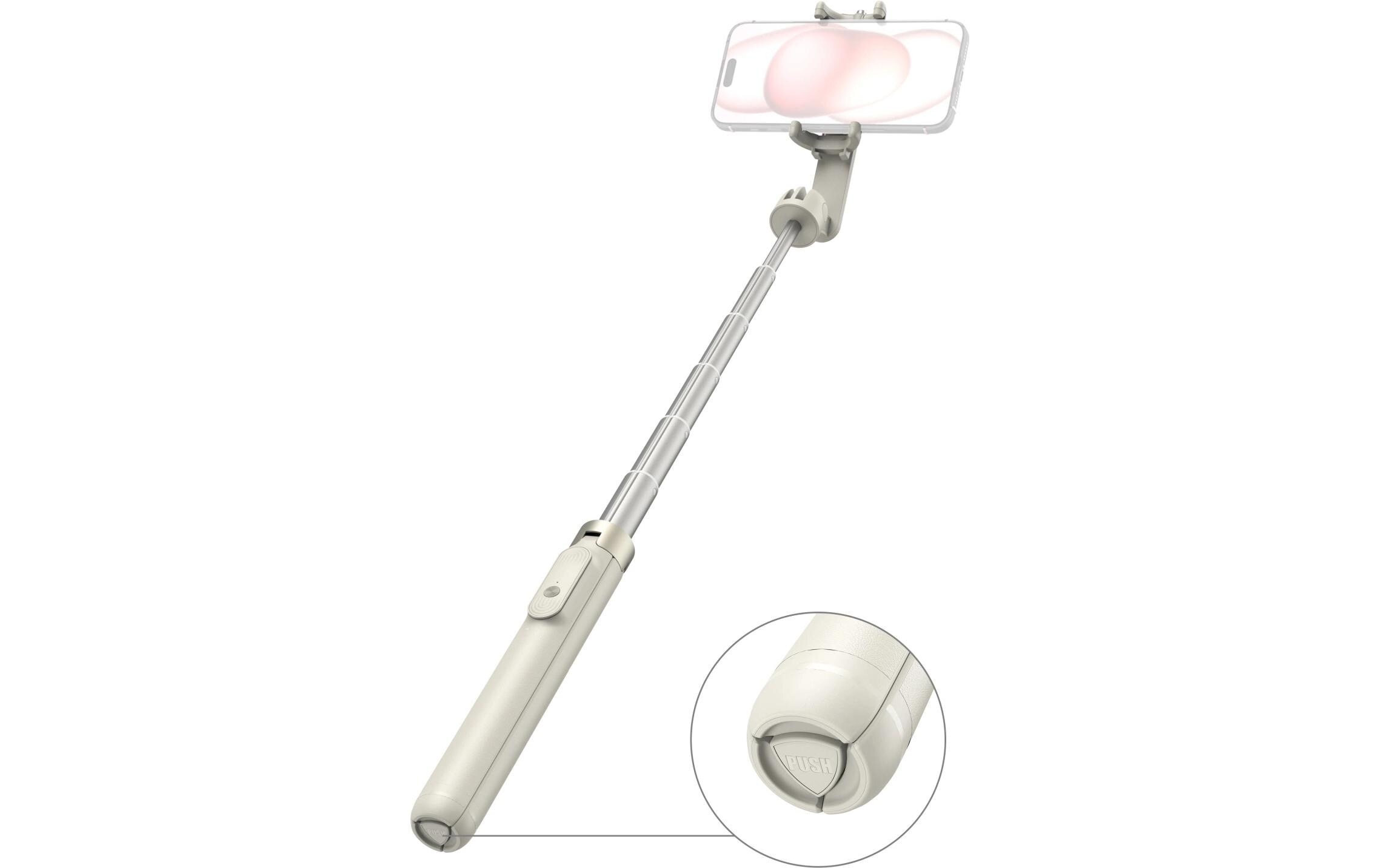 Smartphone-Stativ Tragbar ST-25 - WeissSelfie-Stick mit Stativfunktion