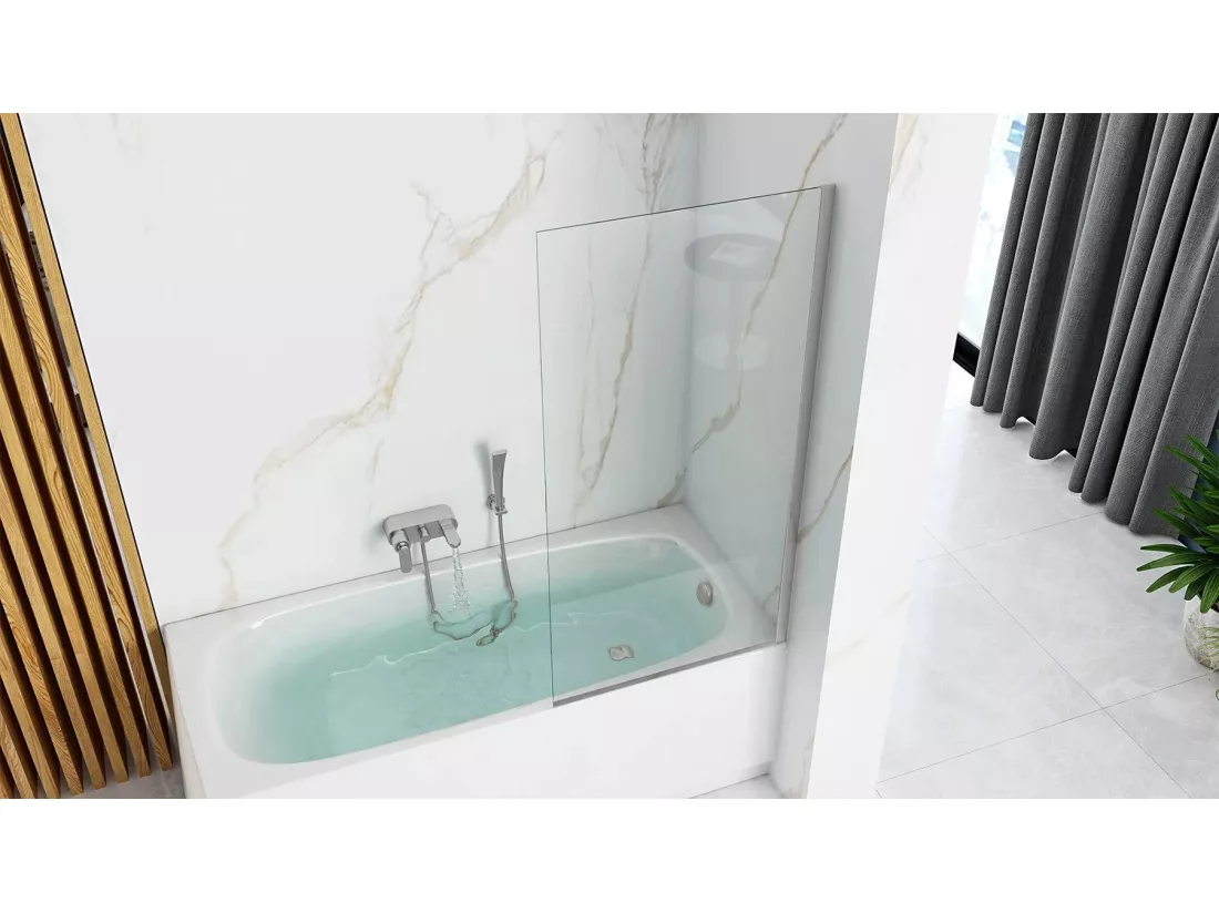 Pare-Baignoire Rea Lagos 80 Chrome