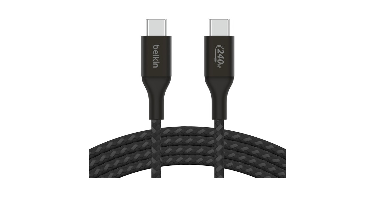 BelkinBoostCharge USB-C > USB-C kabel  (Zwart, 1 meter, 240 W)