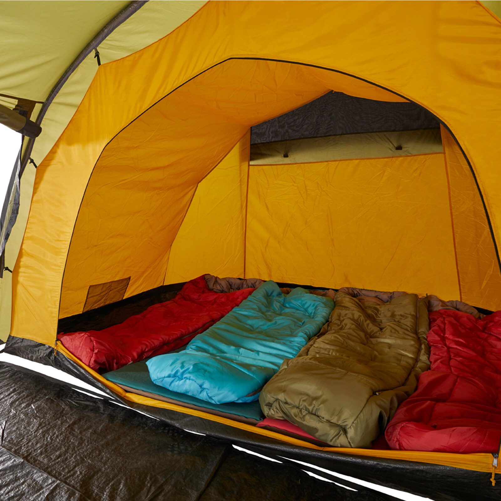 GRAND CANYON Tunelzelt Robson 4 Personen Zelt Familien Camping Leicht Vorraum Farbe: Blue Grass