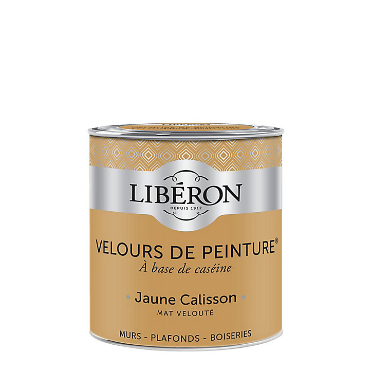 Peinture murs, plafonds et boiseries Velours de peinture jaune calisson Libéron 0,5L
