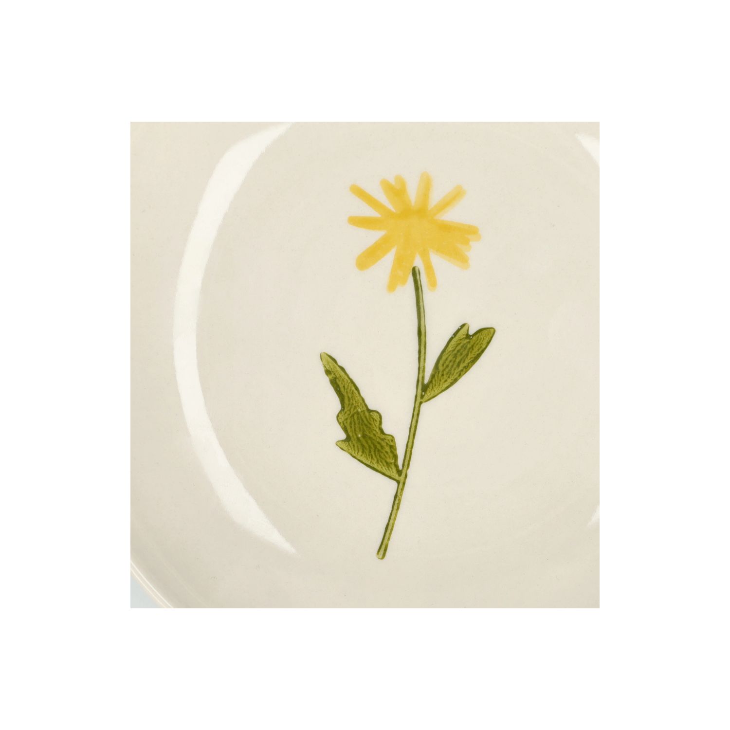 Gebaksbordje, steengoed, paardenbloem, Ø 16 cm