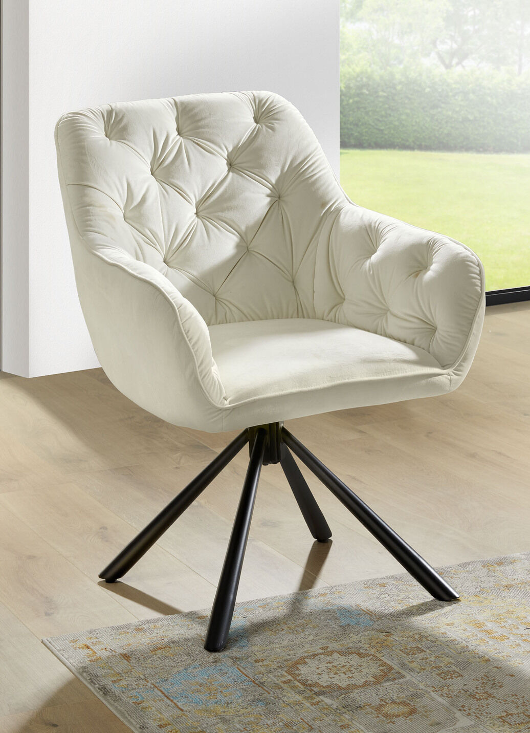 Drehbare Stühle mit bequemer Polsterung, 2er Set