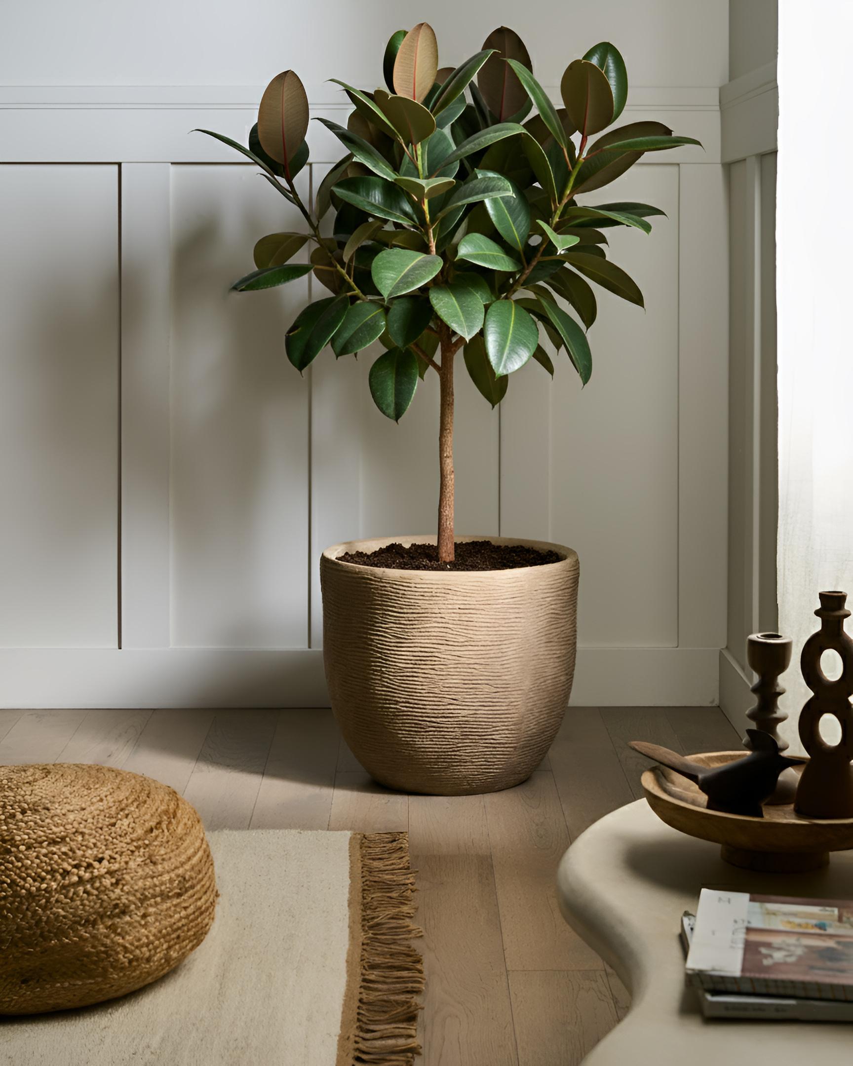 Bloempot LIXOURI 47 cm Beige