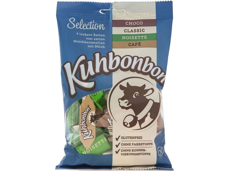 Kuhbonbon Karamell Selection Mix Beutel 200 g Verschiedene Karamellsorten zum Geniessen