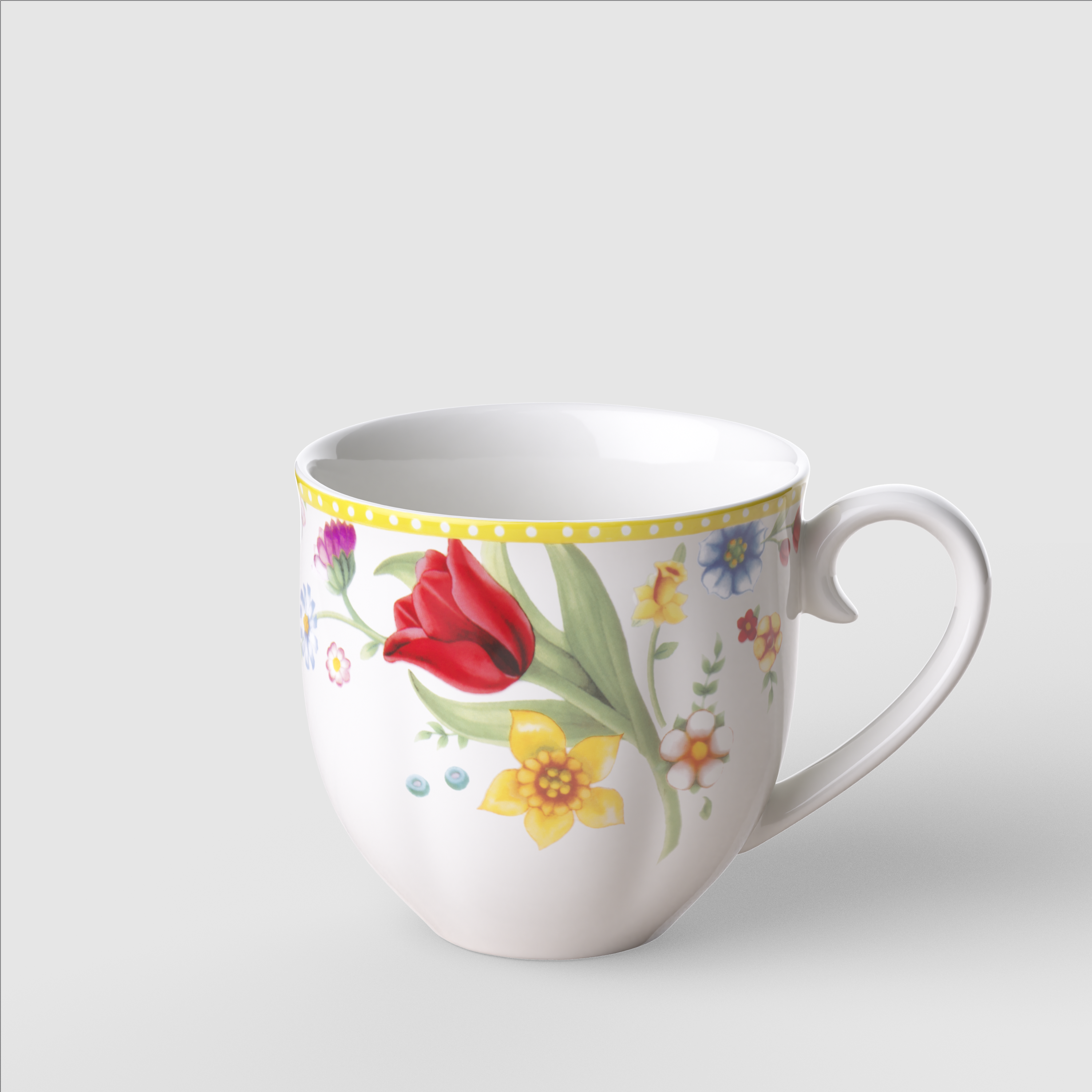 Spring Awakening Mug Yellow, 13.2 oz, Premium Porcelain