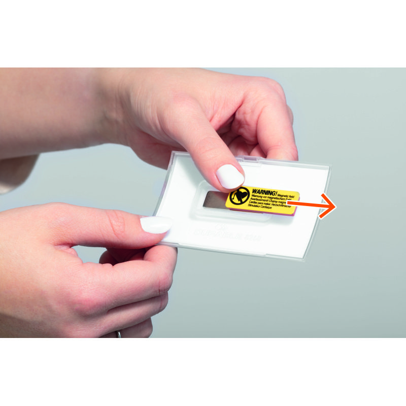 Porte-badge CLICK FOLD avec aimant 54x90 mm - Boîte de 10