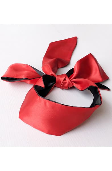 Satin Long Blindfold Red Bind