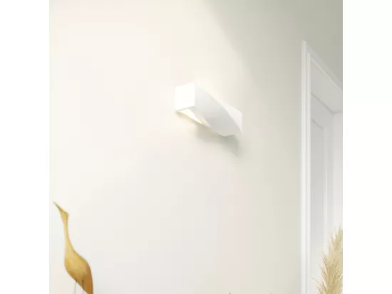 Sollux Applique murale à 1 ampoule en céramique blanche, E27