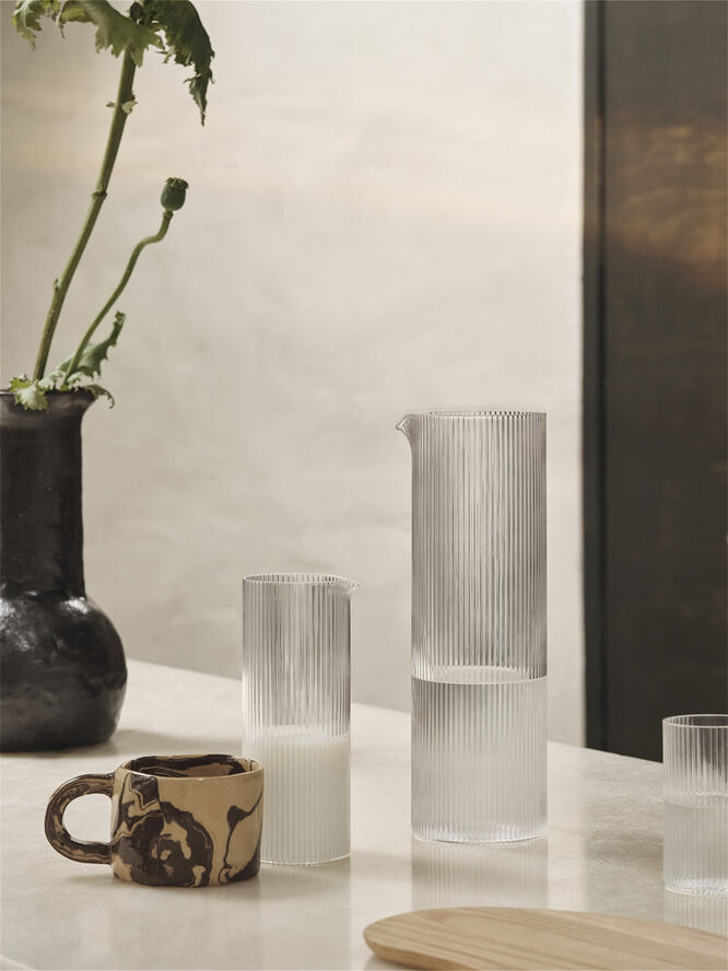 ferm LIVING Ripple Water Jug - Clear Clear