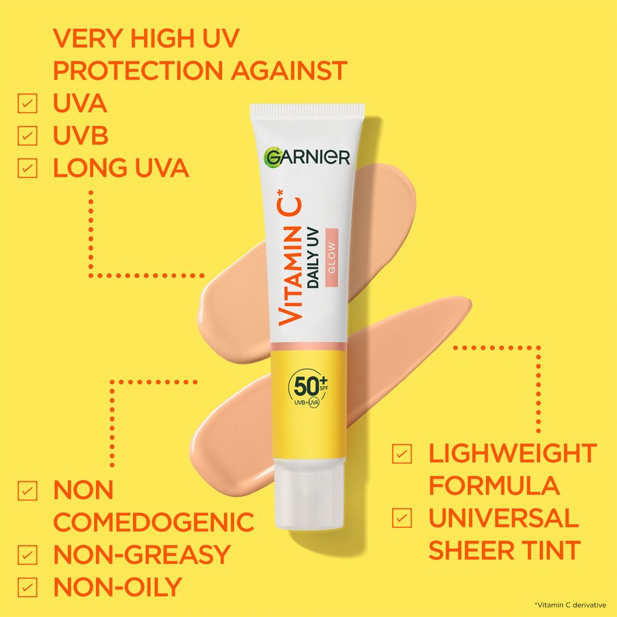 Garnier SkinActive Vitamin C Glow Boosting Daily UV Fluid SPF50+ 40ml