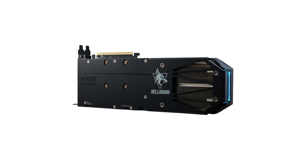 PowerColorRadeon RX 9060 XT Hellhound 8GB grafische kaart  (2x DisplayPort, 1x HDMI)