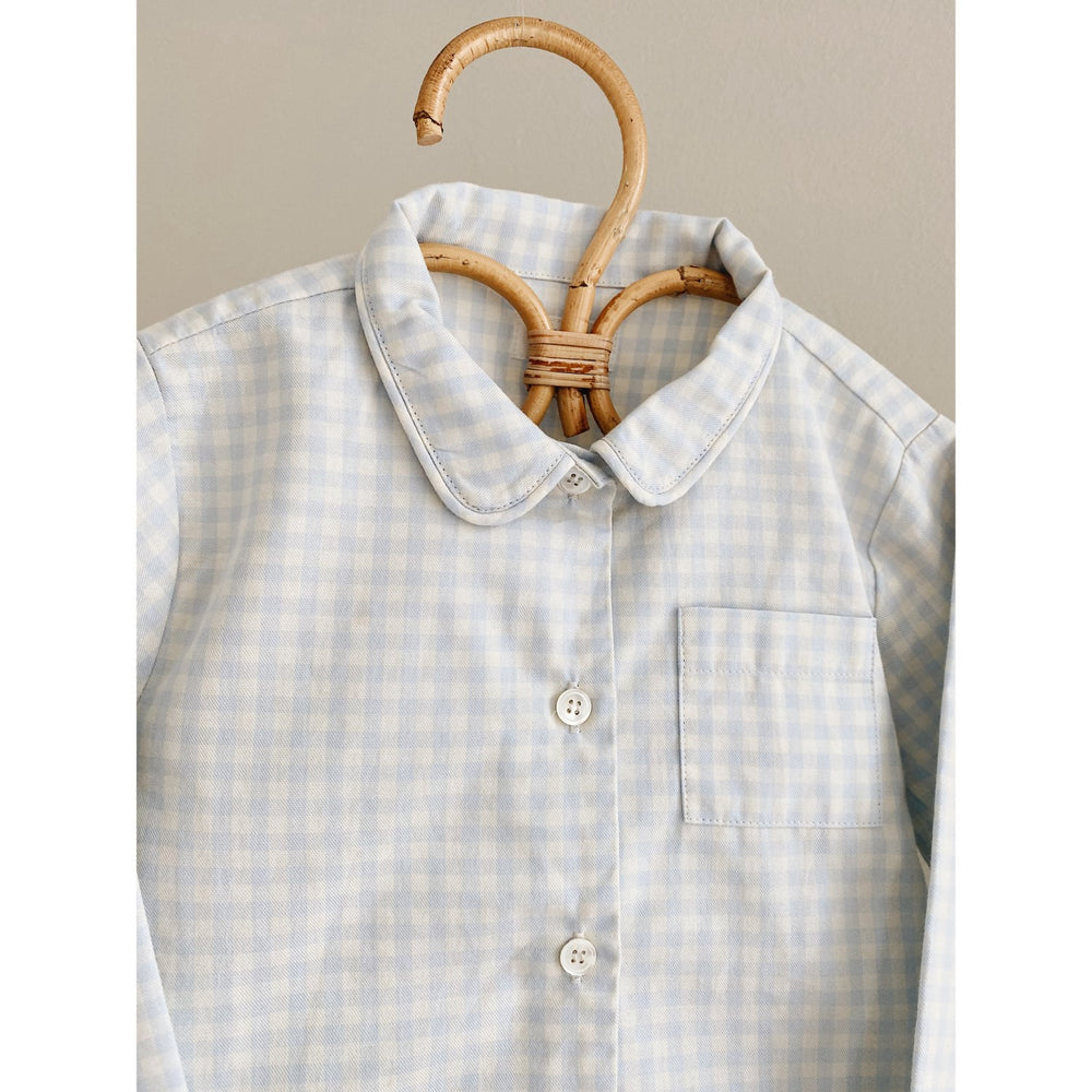 Køb Lalaby Blue Gingham Classic Pyjamas