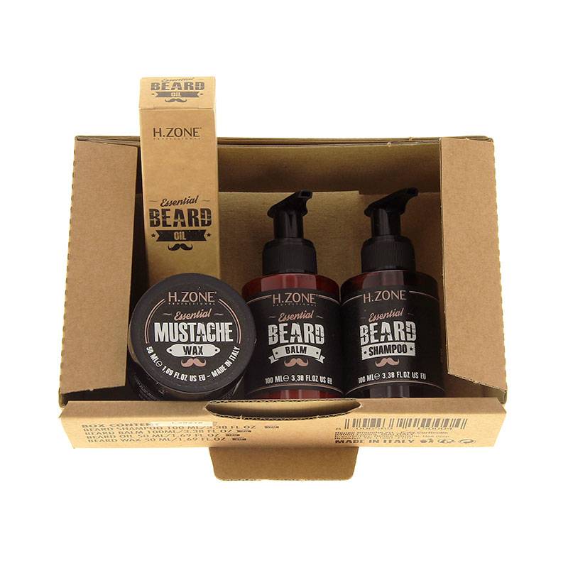Kit shampooing, baume et huile barbe et moustache - Essential / 350g