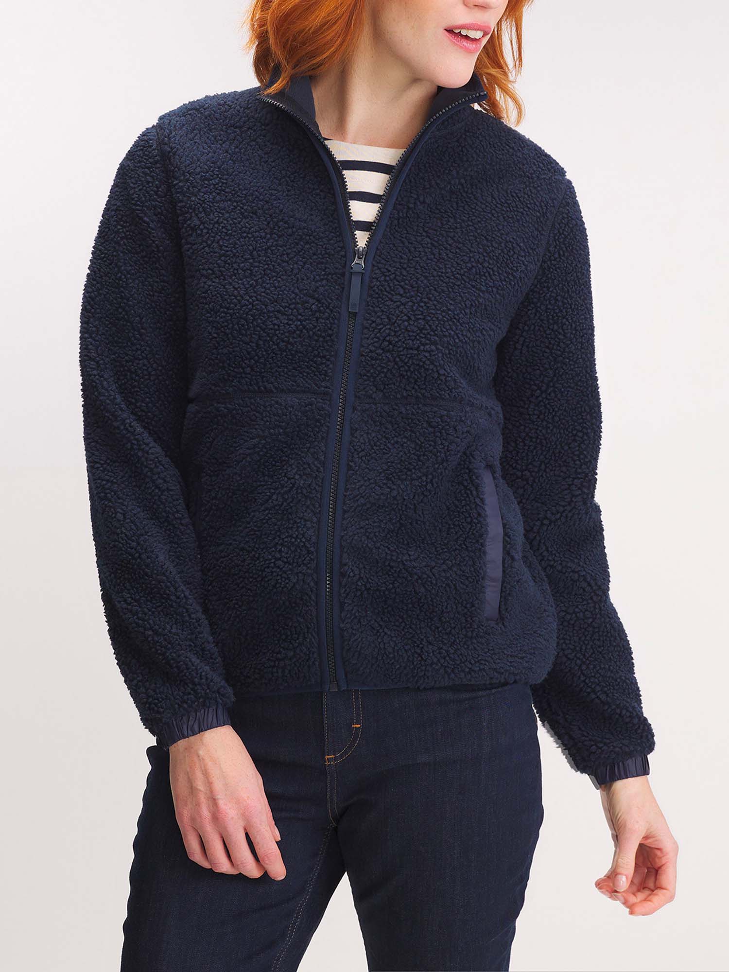 Polaire Femme En Sherpa Marine