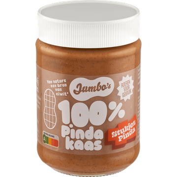 Jumbo's 100% Pindakaas Stukjes Pinda 350 g