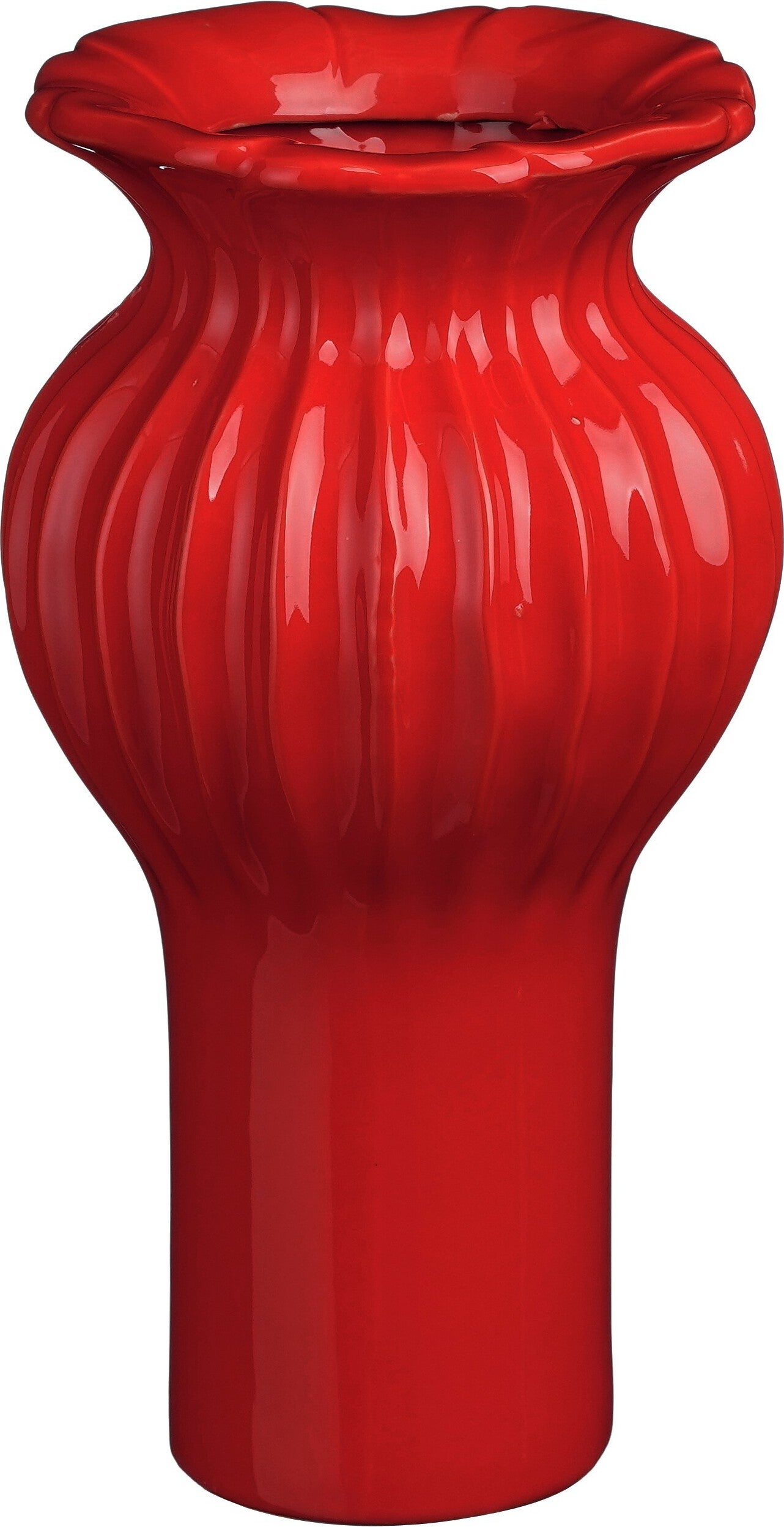 Mica Decorations vaas Felipe rood D 16 H 30 cm