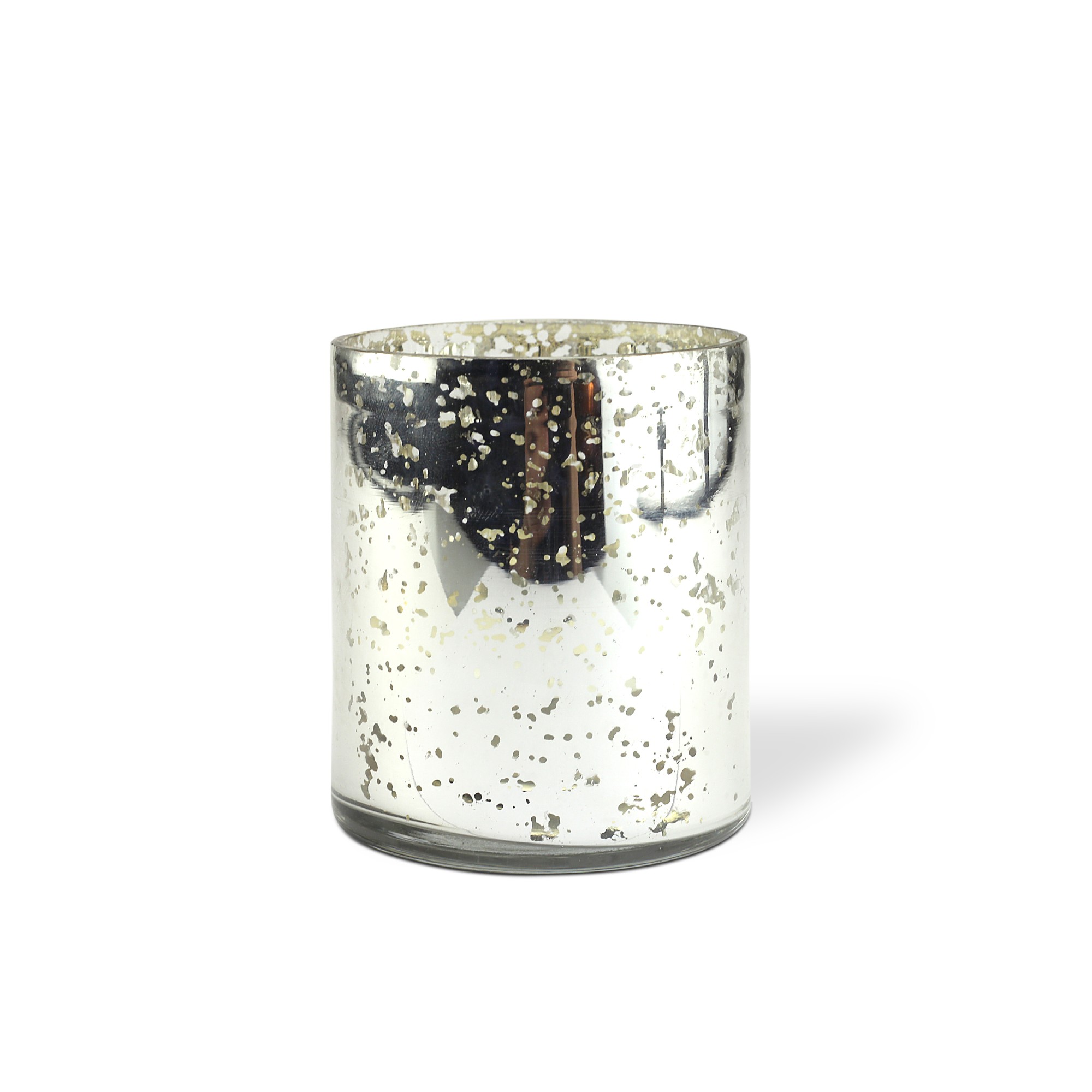 Windlicht 'Beersel' S, Glas, silber, Ø 6 cm, H 7,5 cm von fischer's lagerhaus