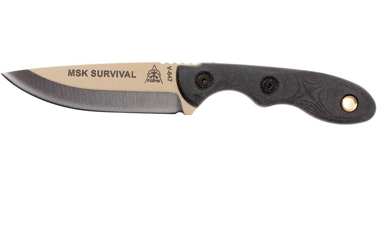 TOPS Knives Mini Scandi Survival mes, MSK-SURV