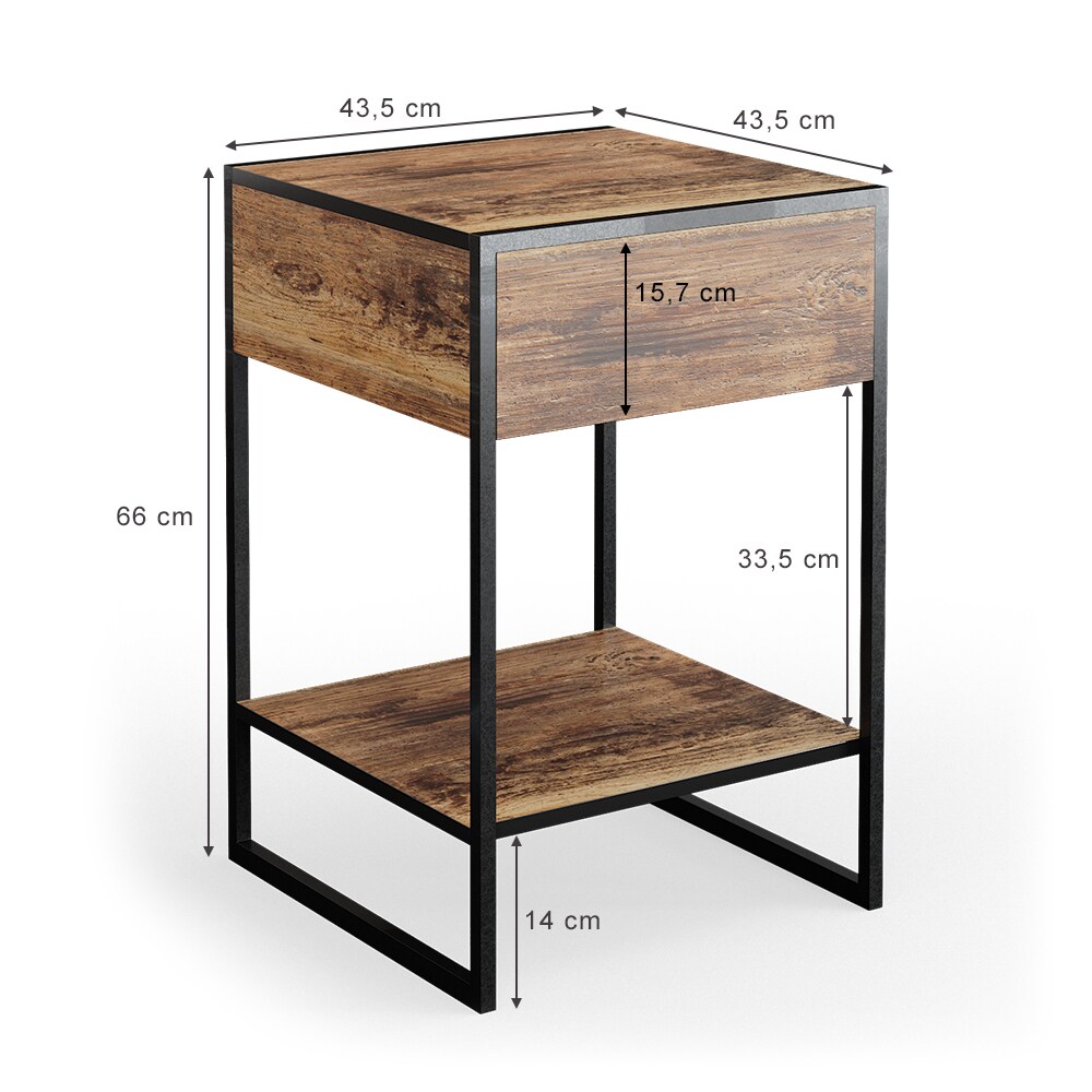 Vicco Nachttisch Nachtkommode Nachtschrank Fyrk 2er Set Boxspringbett Schublade