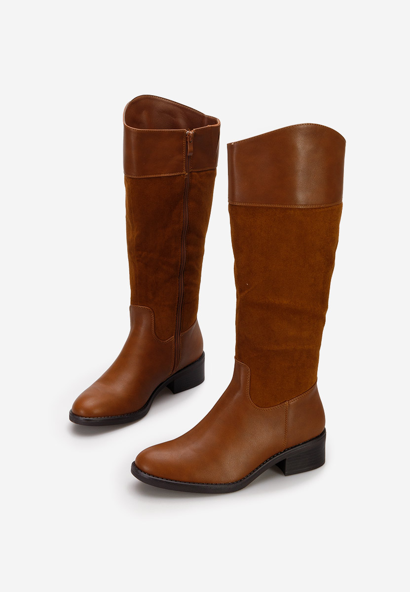 Bottes à petit talon chameau Yrina