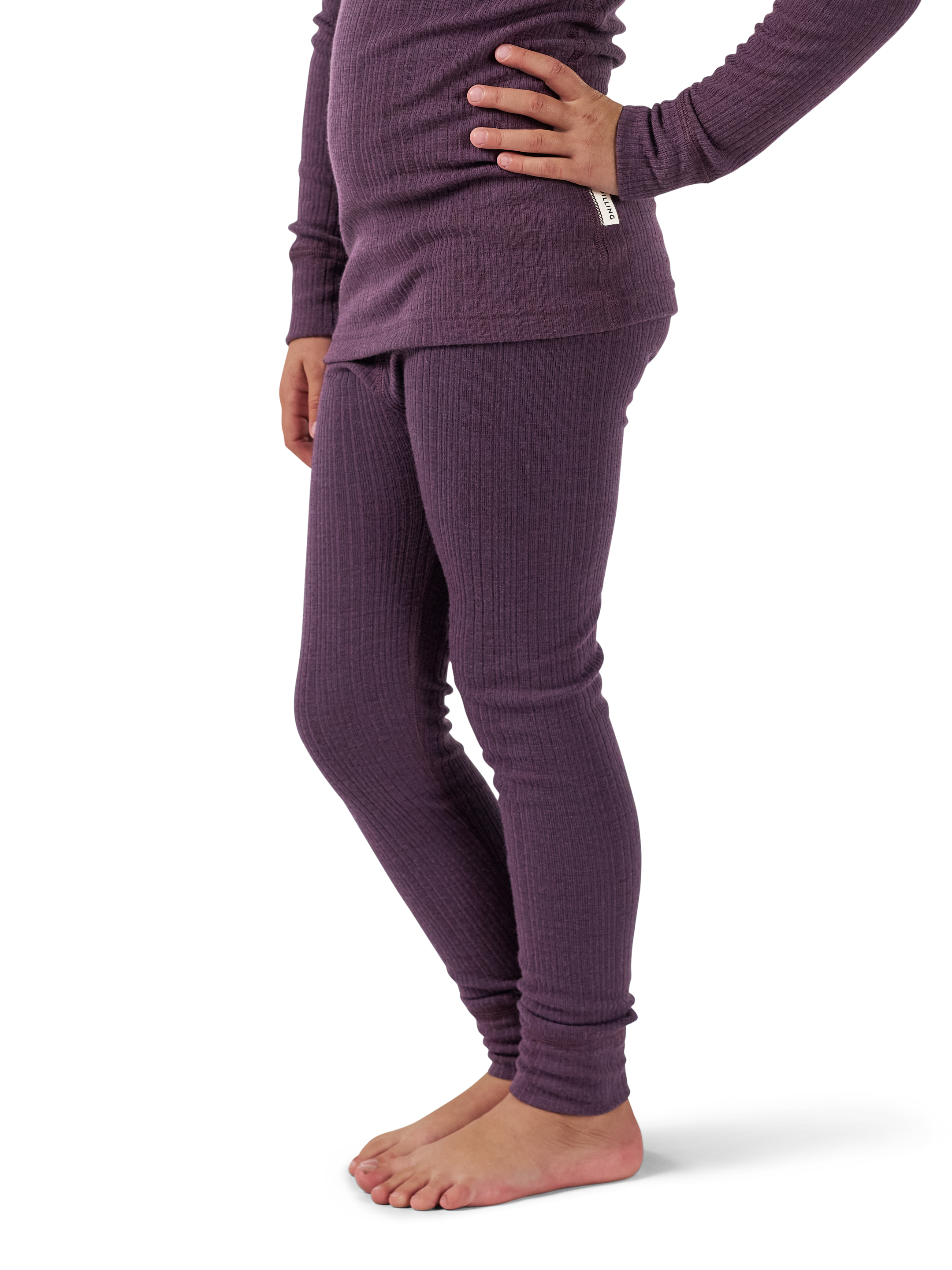 Legging van merinowol voor kinderen in Zwart