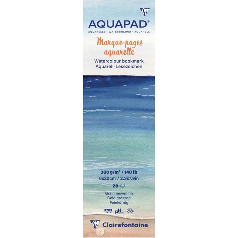 Bloc Aquapad Marque-pages aquarelle 6x20cm 20F 300g