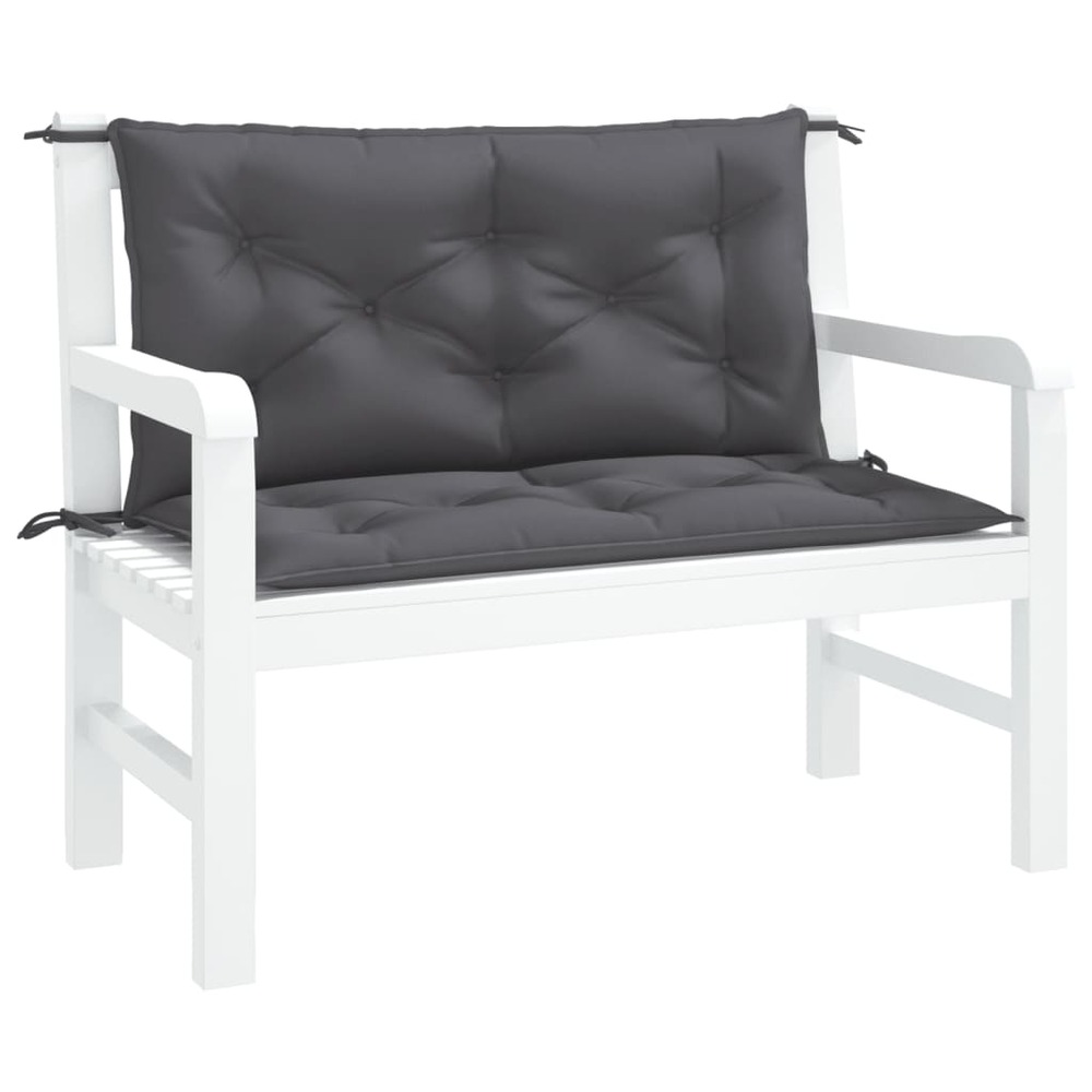 Coussins de banc de jardin 2 pcs anthracite tissu oxford