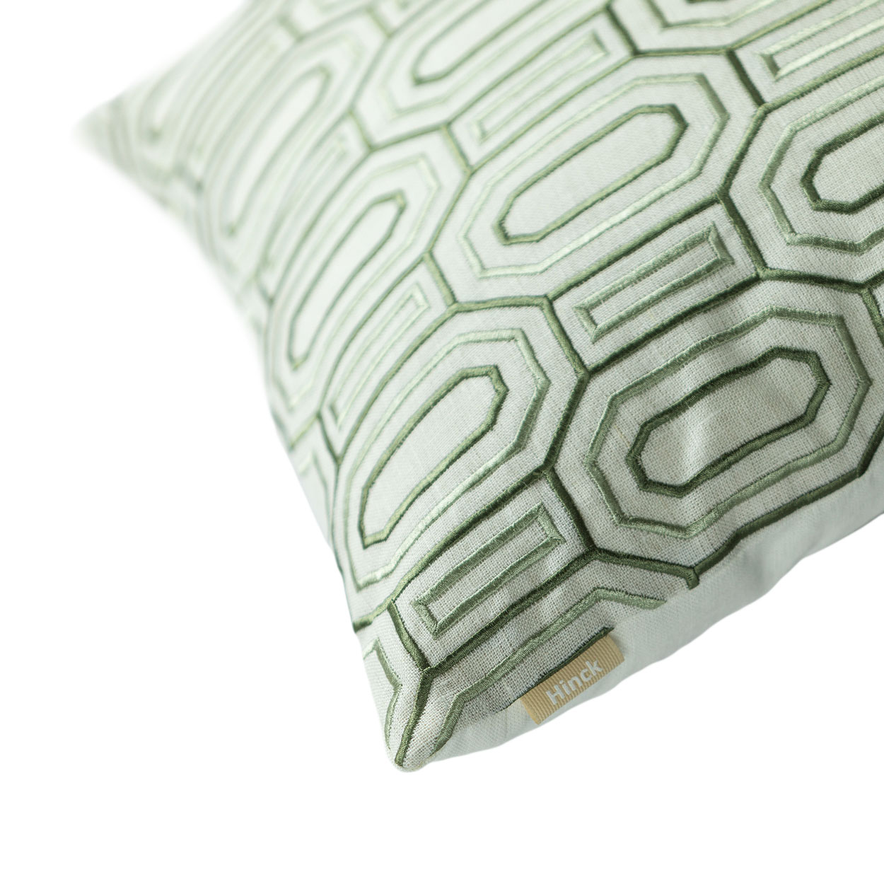 Kussen linnen Octagon white/green