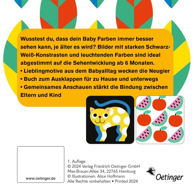 Erste Bilder für Babyaugen - Babys lieben Kontraste - Schmetterling