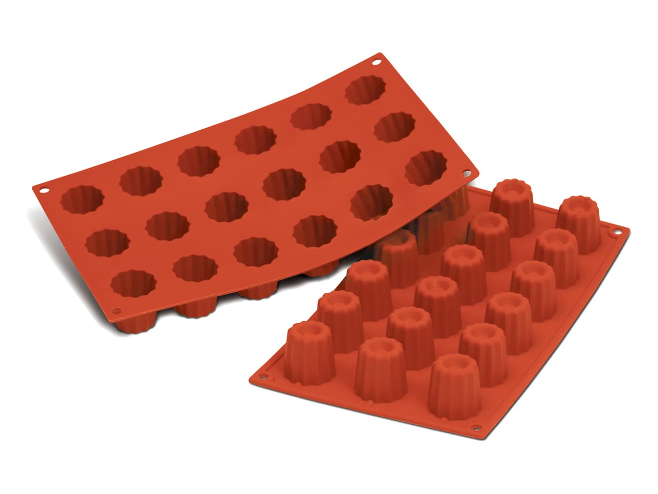 Moule silicone Silicon Flex - 18 cannelés Ø 3,5 cm - 30 x 17,5 cm - Silikomart