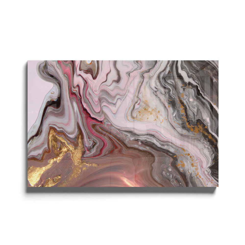 Walljar acrylglas schilderij - Touch of gold Acrylglas schilderij - 70 x 100 cm