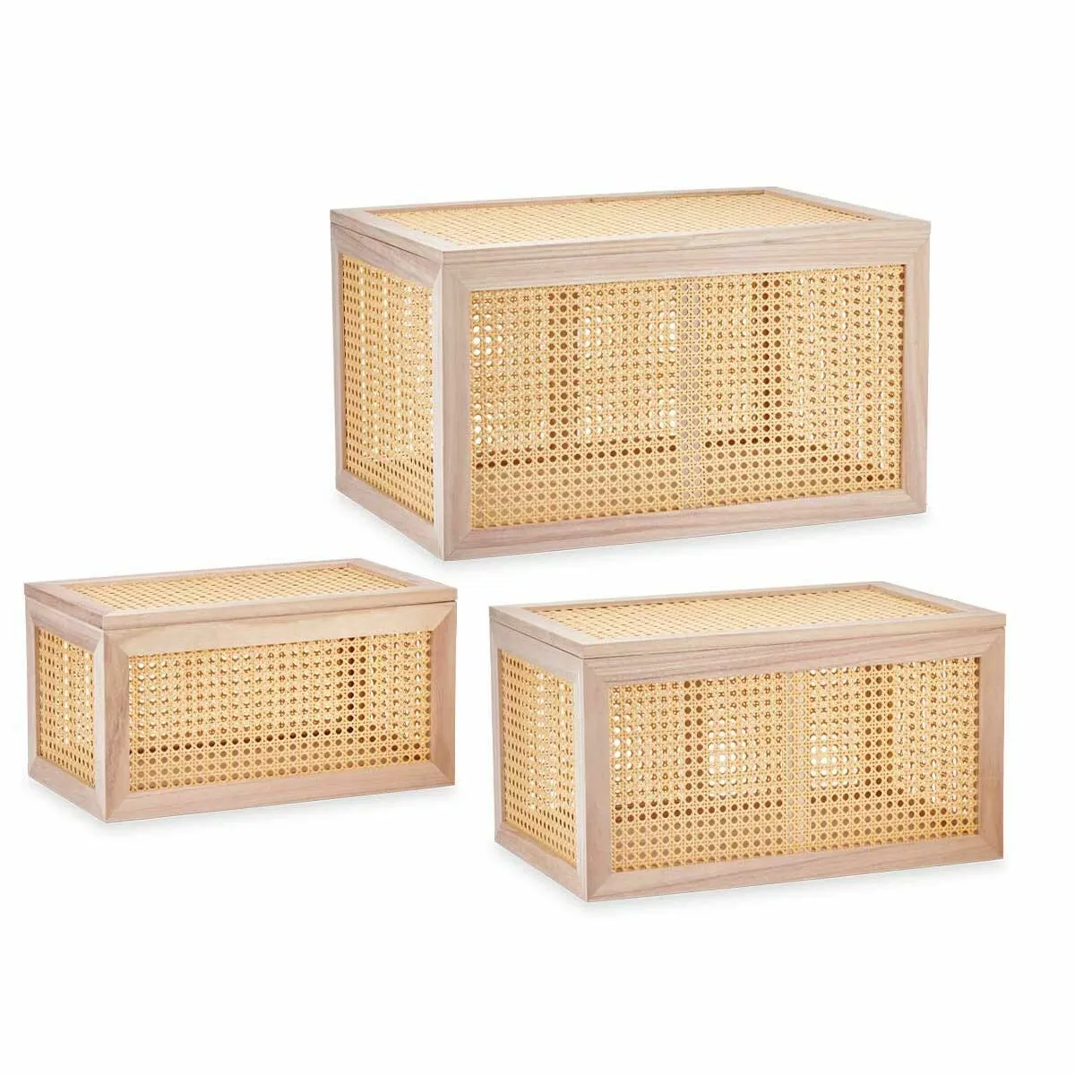 Gift Decor Lot de paniers en bois de paulownia
