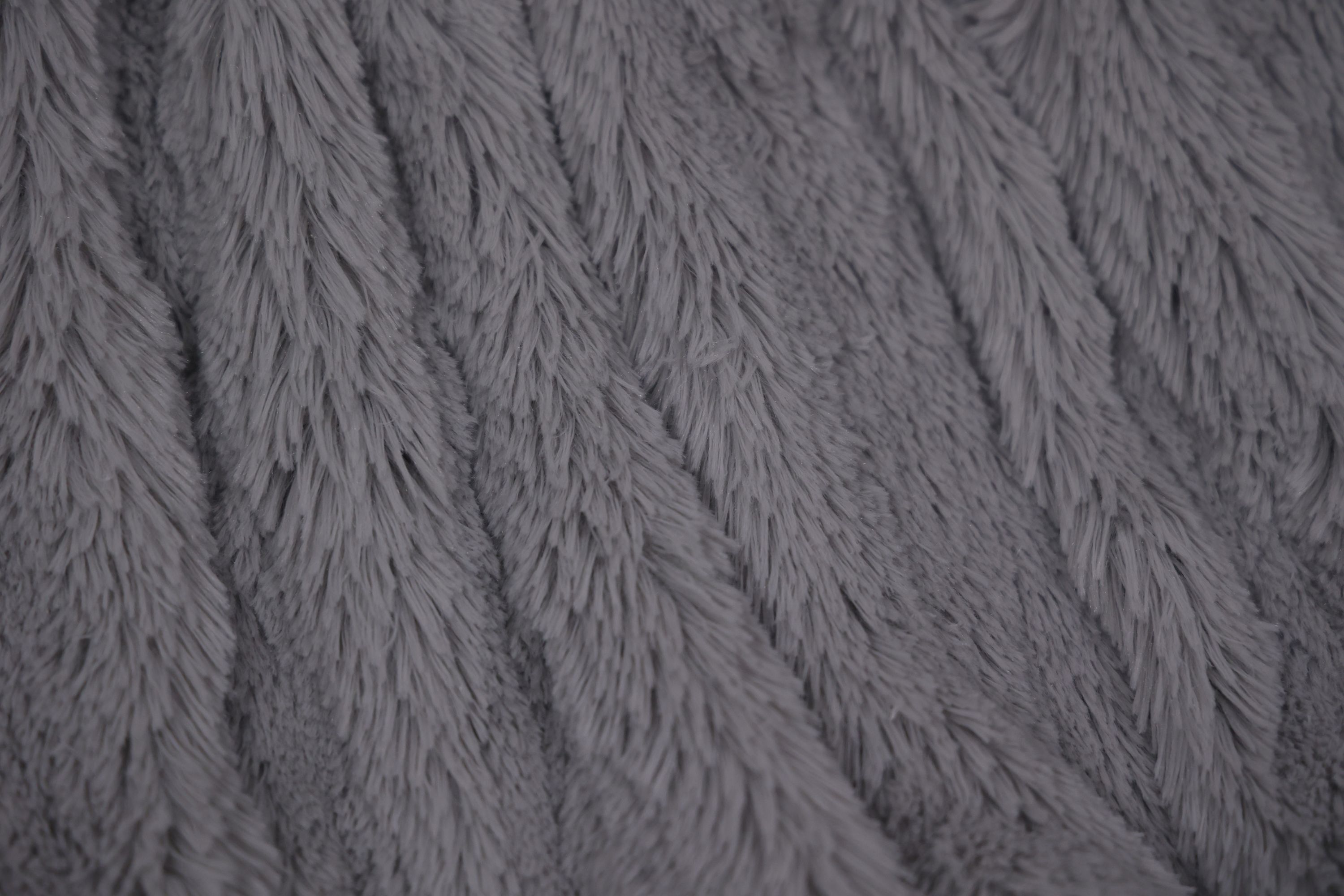 Kuscheldecke Kunstfell 200 x 220 cm hellgrau