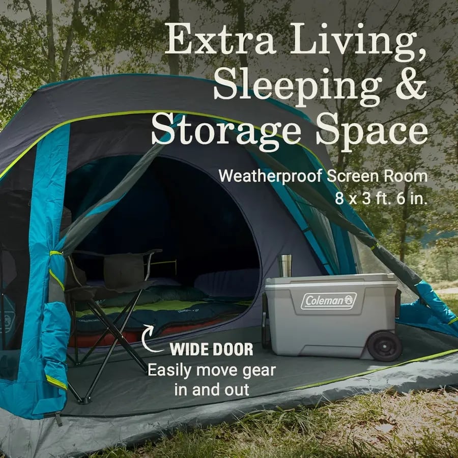 Skydome&trade; 4-Person Screen Room Camping Tent with Dark Room&trade; Technology