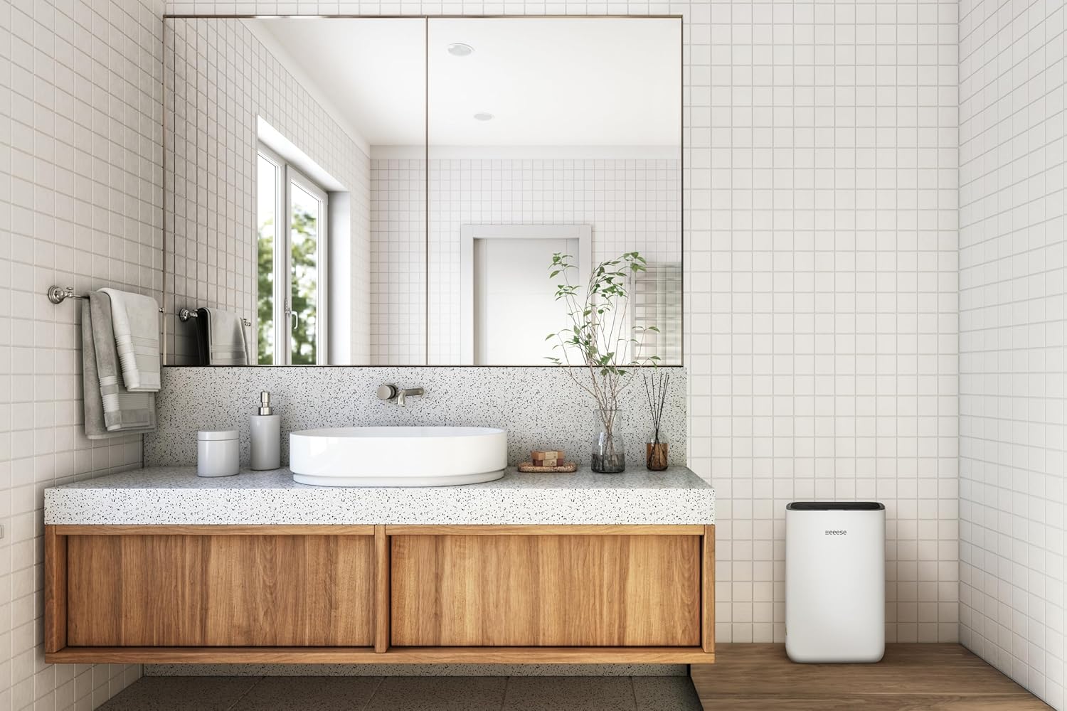 Anna Luftentfeuchter & Luftreiniger 20 L, WLAN: Für gesunde Raumluft bis zu 100 m². Integrierter HEPA-Filter, WLAN-Steuerung, Wäschetrocknungsfunktion und viel mehr für ein angenehmes Raumklima