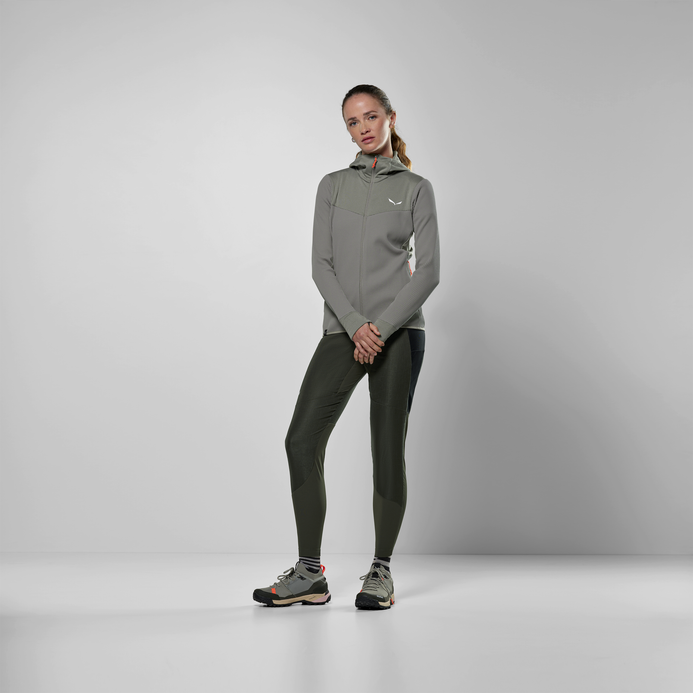 Puez Waffle Hybrid Polarlite Kapuzenjacke Damen