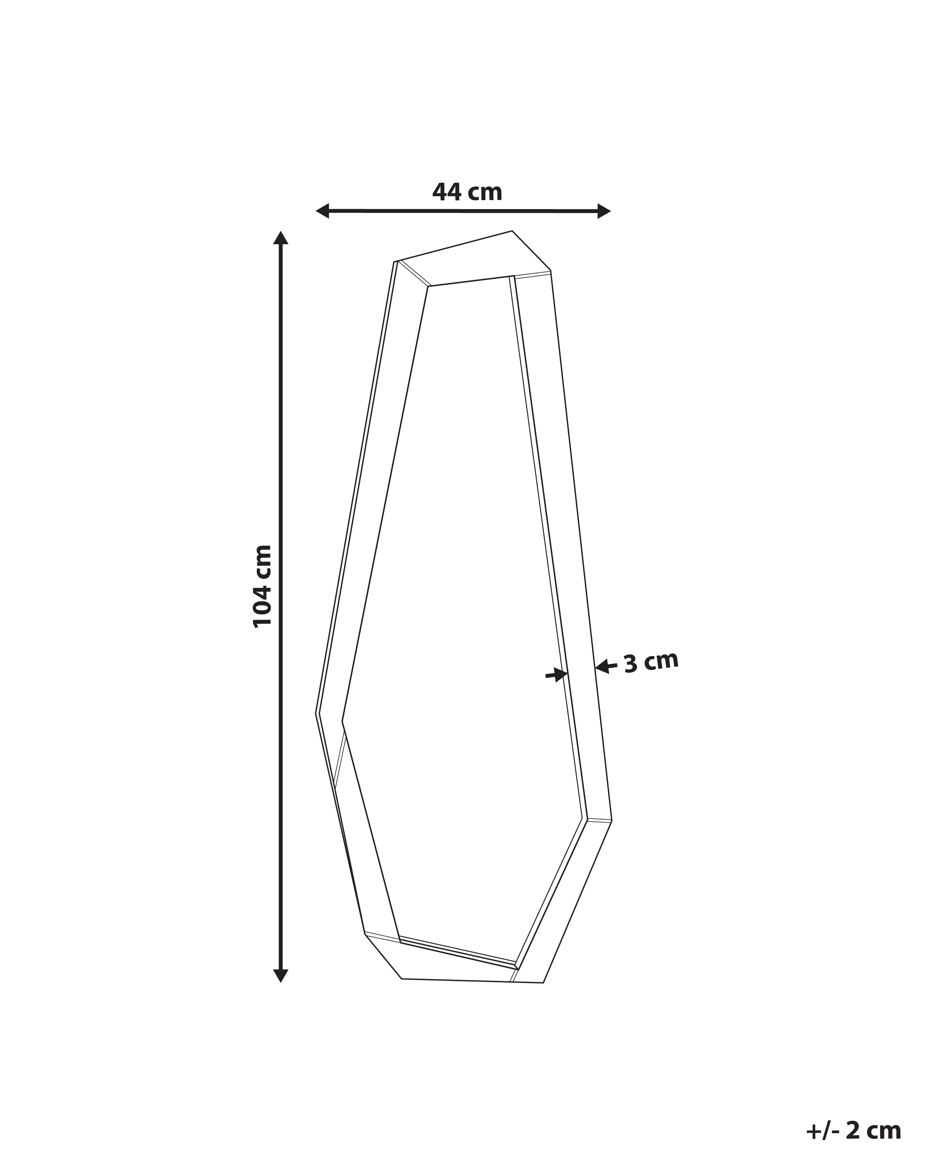 Wandspiegel CHANU 44 cm 104 cm Lichtbruin