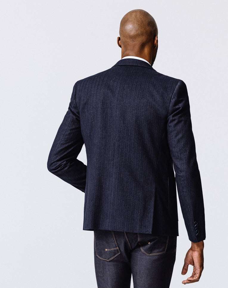 Veste chevron fondu navy 